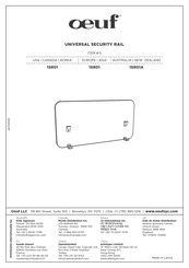 Oeuf UNIVERSAL SECURITY RAIL 1SR01A Instrucciones De Ensamblaje