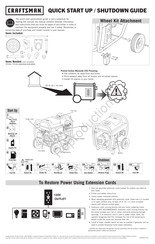 Craftsman CMXGGAS030731 Guía Rápida De Arranque/Apagado