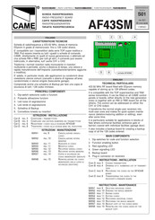 CAME AF43SM Manual Del Usuario