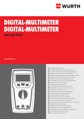 Würth MM 600 TRMS Traducción Del Manual De Instrucciones De Servicio Original