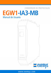 exemys EGW1-1C0-00-IA3-MB-IS Manual De Usuario