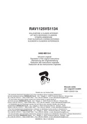 Ravaglioli RAV1125VS1134 Traducción De Las Instrucciones Originales