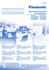 Panasonic CS-E21HKES Instrucciones De Operación