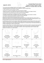 West Elm Faceted Wood Frame Chair Instrucciones De Ensamblaje