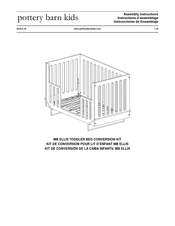 Pottery Barn Kids MB ELLIS TODDLER BED CONVERSION KIT Instrucciones De Ensamblaje