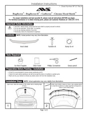AVS Chrome Hood Shield Instrucciones De Instalación