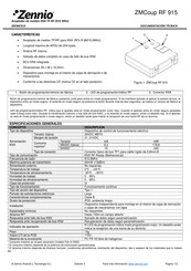 Zennio ZMCoup RF 915 Documentación Técnica