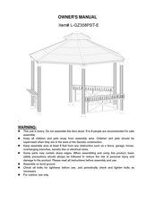 Sunjoy L-GZ358PST-E Manual Del Propietário