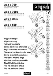 Scheppach wox d 700s Manual De Instrucciones