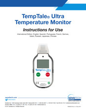 Sensitech TempTale Ultra Instrucciones De Uso