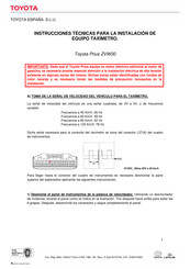 Toyota Prius ZVW30 Instrucciones Técnicas Para La Instalación