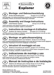 RECARO Storchenmühle Explorer Indicaciones De Montaje Y Uso