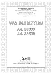 Gessi VIA MANZONI 38609 Manual Del Usuario