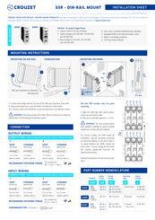 Crouzet GNR Serie Hoja De Instalación