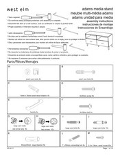 West Elm adams media stand Instrucciones De Ensamblaje