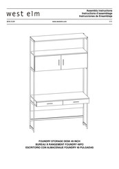 West Elm FOUNDRY STORAGE DESK 49 INCH Instrucciones De Ensamblaje