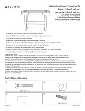 West Elm richard veloso console table Instrucciones De Ensamblaje