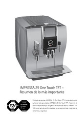 Jura IMPRESSA Z9 One Touch TFT Guia De Inicio Rapido