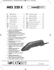 MeisterCraft MES 220 E Traducción De Las Instrucciones De Servicio Originales