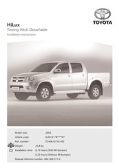 Toyota HiLux Instrucciones De Montaje