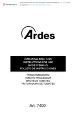 ARDES 7400 Instrucciones De Uso