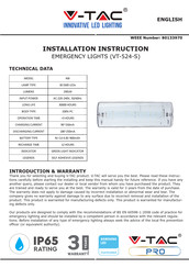 V-TAC VT-524-S Instrucciones De Instalación