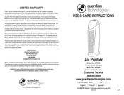 Guardian Technologies pureguardian AP2800 Instrucciones De Uso Y Cuidado