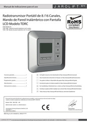 JAROLIFT TDRC-08W Manual De Indicaciones Para El Uso