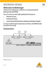 Behringer MICROHD HD400 Manual Del Usuario