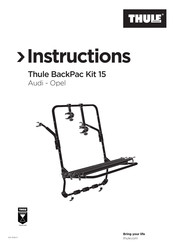 Thule BackPac Kit 15 Manual Del Usuario