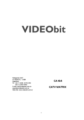 Videobit CA 164 Manual Del Usuario