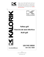 Kalorik USK FHG 30035 Manual Del Usuario