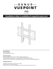 SANUS VuePoint 6902-170105 Guia De Instalacion