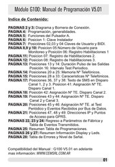 CEM G100 Manual De Programación