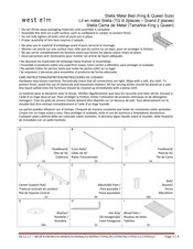 West Elm Stella Metal Bed King Instrucciones De Ensamblaje