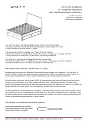 West Elm 958086 Instrucciones De Ensamblaje