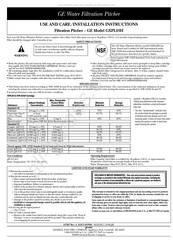 GE GXPL03H Guia De Uso Y Cuidado E Instrucciones De Instalacion