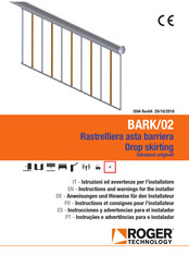 Roger Technology BARK/02 Instrucciones Y Advertencias Para El Instalador