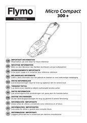 Electrolux FLYMO Micro Compact 300+ Información Importante