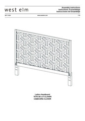 West Elm Lattice Headboard Instrucciones De Ensamblaje