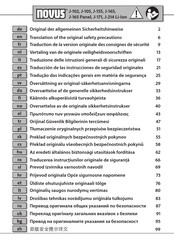 Novus J-155 electronic Traducción De Las Instrucciones De Seguridad Originales