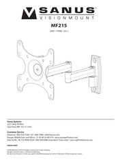 Sanus VisionMount MF215 Manual De Instrucciones