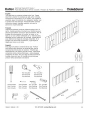 Crate&Barrel Batten Manual De Instrucciones