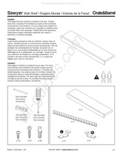 Crate&Barrel Sawyer Manual De Instrucciones