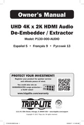 Tripp-Lite P130-000-AUDIO Manual Del Propietário