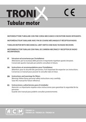 ACM TRONIX 20 Instrucciones Y Advertencias Para El Instalador