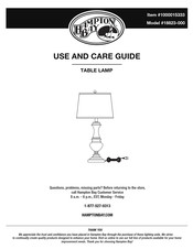 HAMPTON BAY 1000015333 Guía De Uso Y Cuidado
