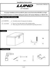 LUND AVT TOOLBOX Instrucciones De Instalación