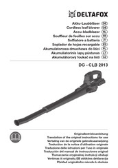 Deltafox DG-CLB 2013 Traducción Del Manual De Instrucciones Original
