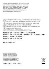 Sirius SLT953 EM Instrucciones De Uso Y De Montaje